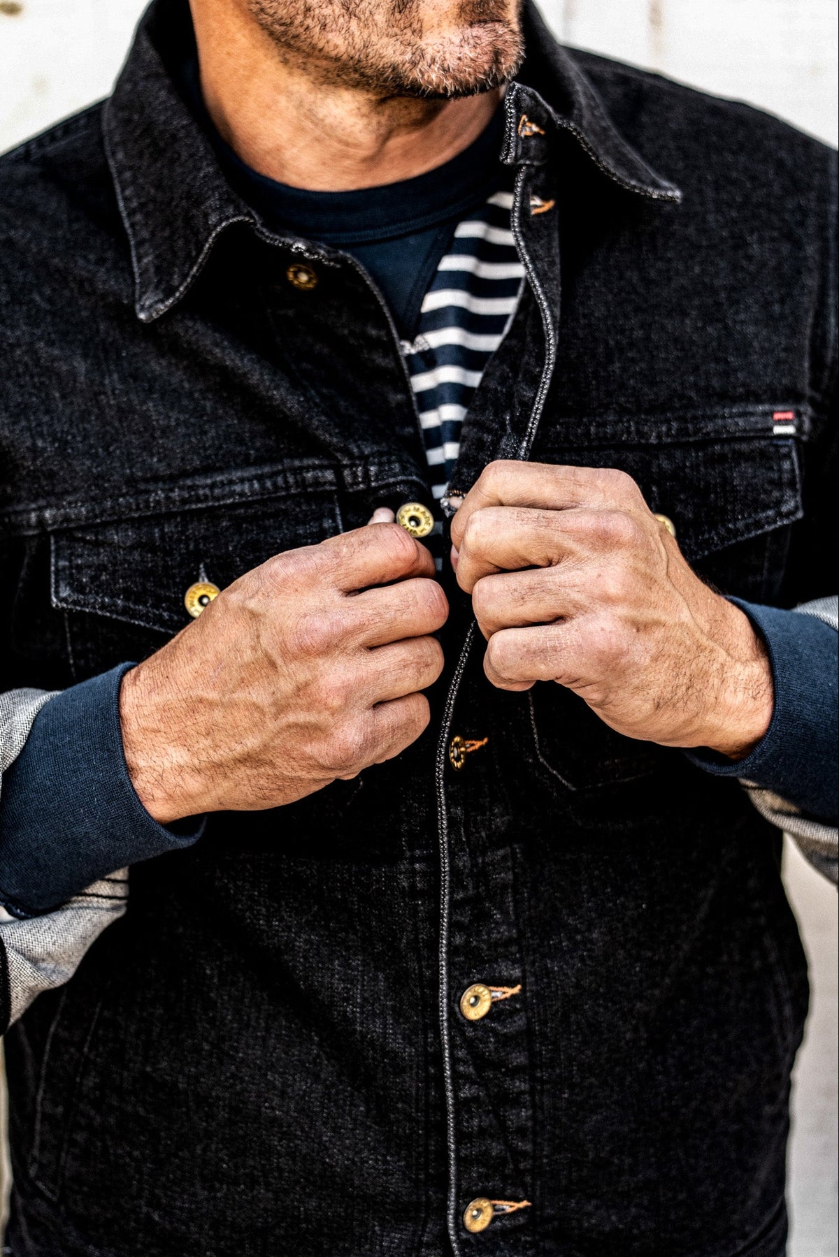 Men | Artcher Jacket | 14oz Broken Twill Denim - Black