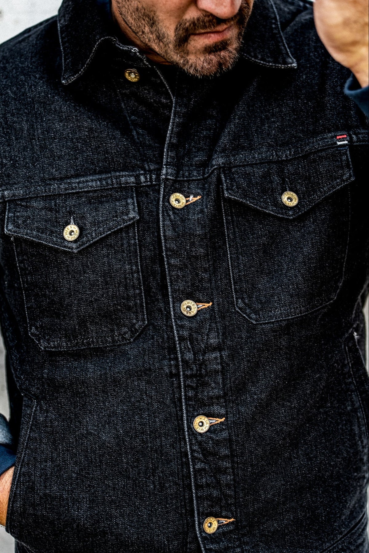 Men | Artcher Jacket | 14oz Broken Twill Denim - Black