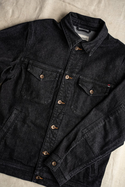 Artcher Jacket | 14oz Broken Twill Denim Black Stone