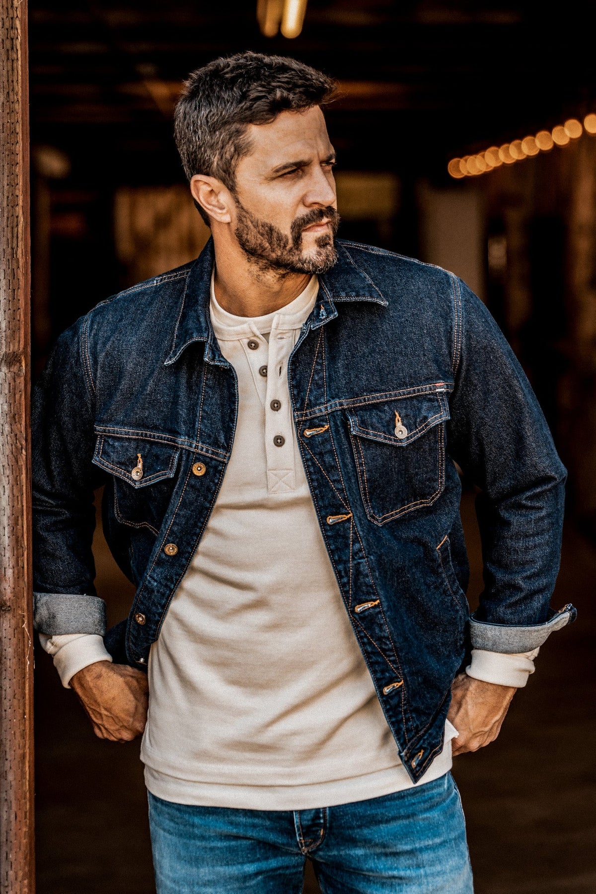Men | Artcher Jacket | 14oz Broken Twill Denim - Ocean