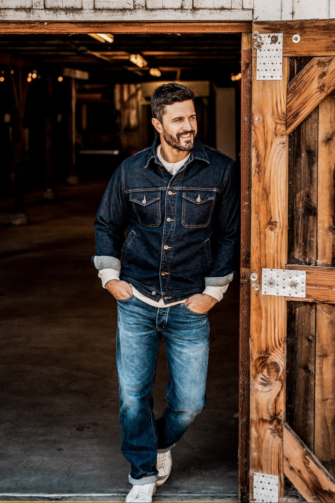 Men | Artcher Jacket | 14oz Broken Twill Denim - Ocean