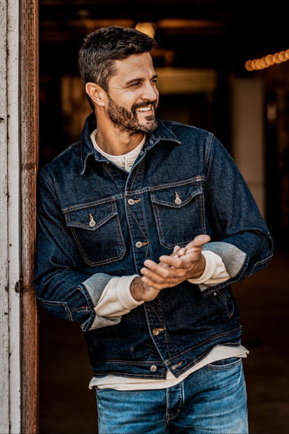 Men | Artcher Jacket | 14oz Broken Twill Denim - Ocean