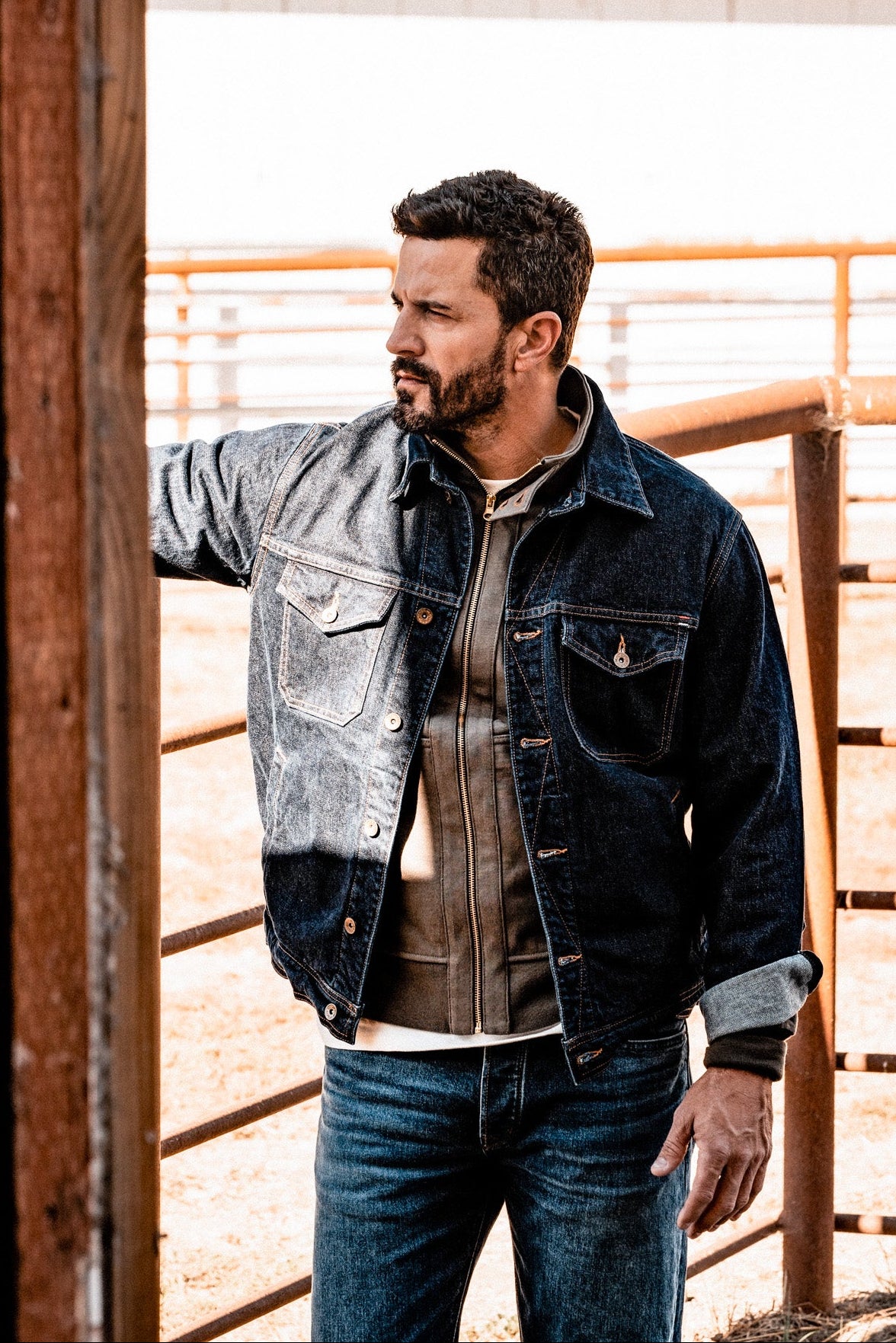 Men | Artcher Jacket | 14oz Broken Twill Denim - Ocean