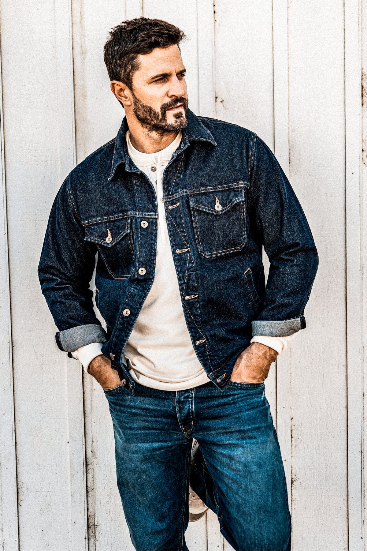 Men | Artcher Jacket | 14oz Broken Twill Denim - Ocean