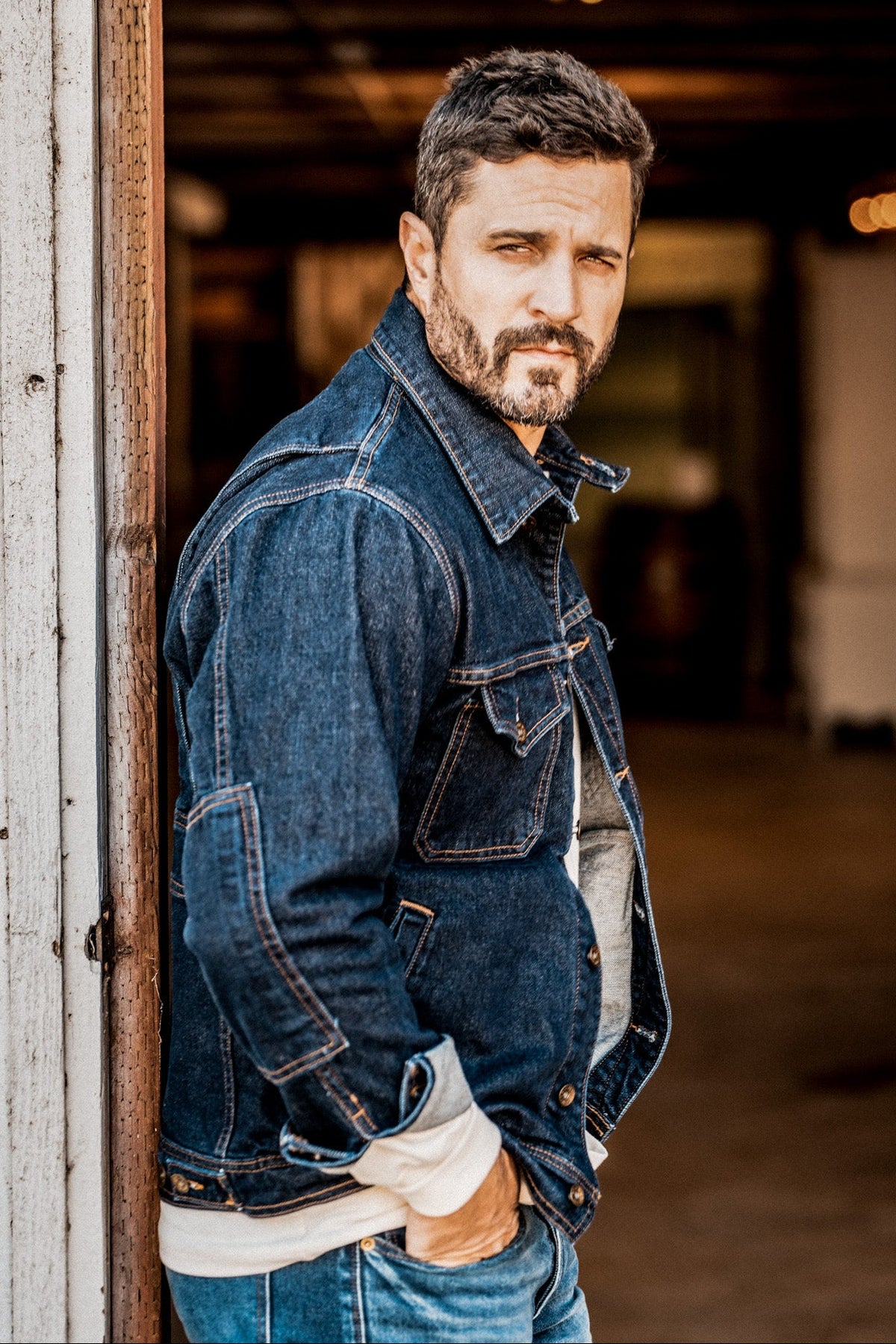 Men | Artcher Jacket | 14oz Broken Twill Denim - Ocean