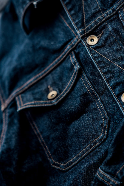 Men | Artcher Jacket | 14oz Broken Twill Denim - Ocean