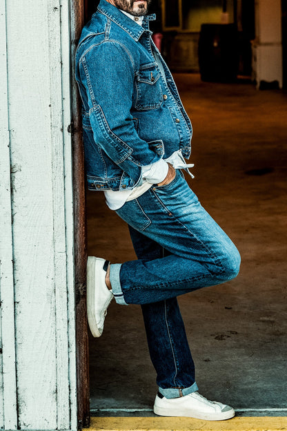 Men | Artcher Jacket | 14oz Broken Twill Denim - Salt