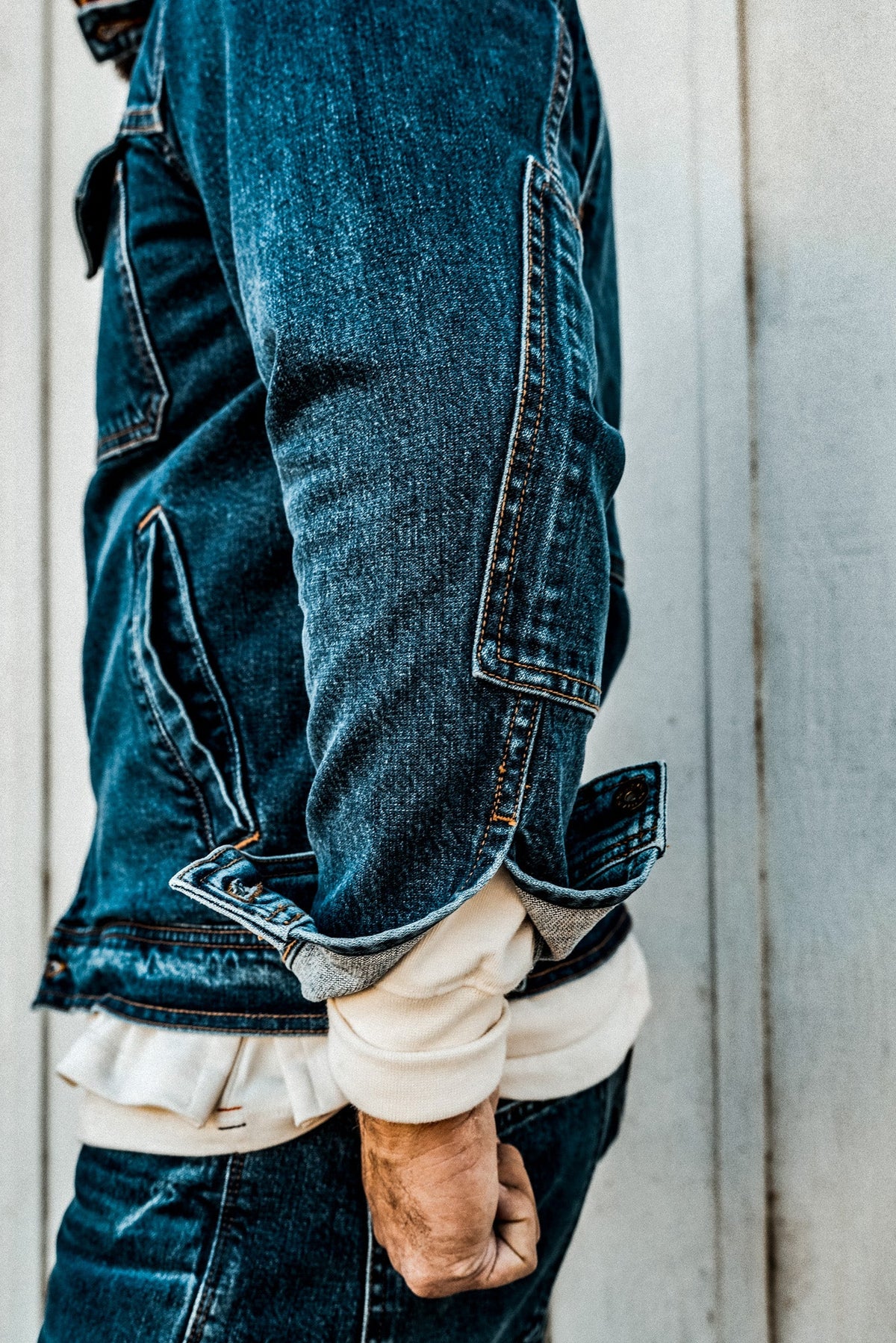 Men | Artcher Jacket | 14oz Broken Twill Denim - Salt
