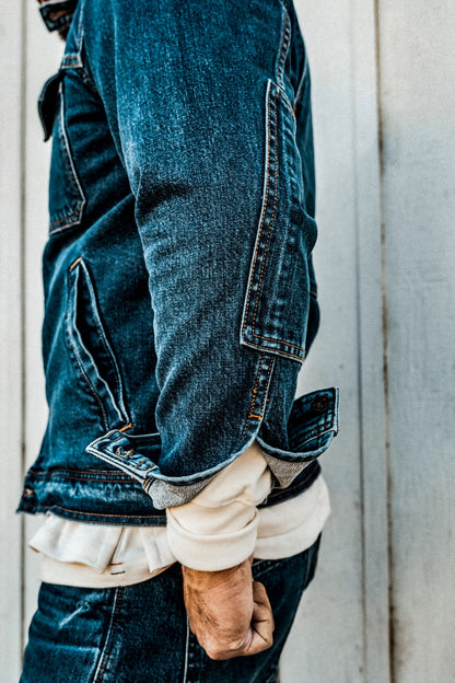 Men | Artcher Jacket | 14oz Broken Twill Denim - Salt
