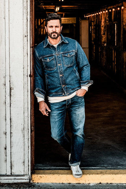 Men | Artcher Jacket | 14oz Broken Twill Denim - Salt