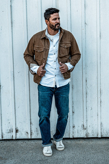 Men | Artcher Jacket | 14oz Broken Twill Denim - Wheat
