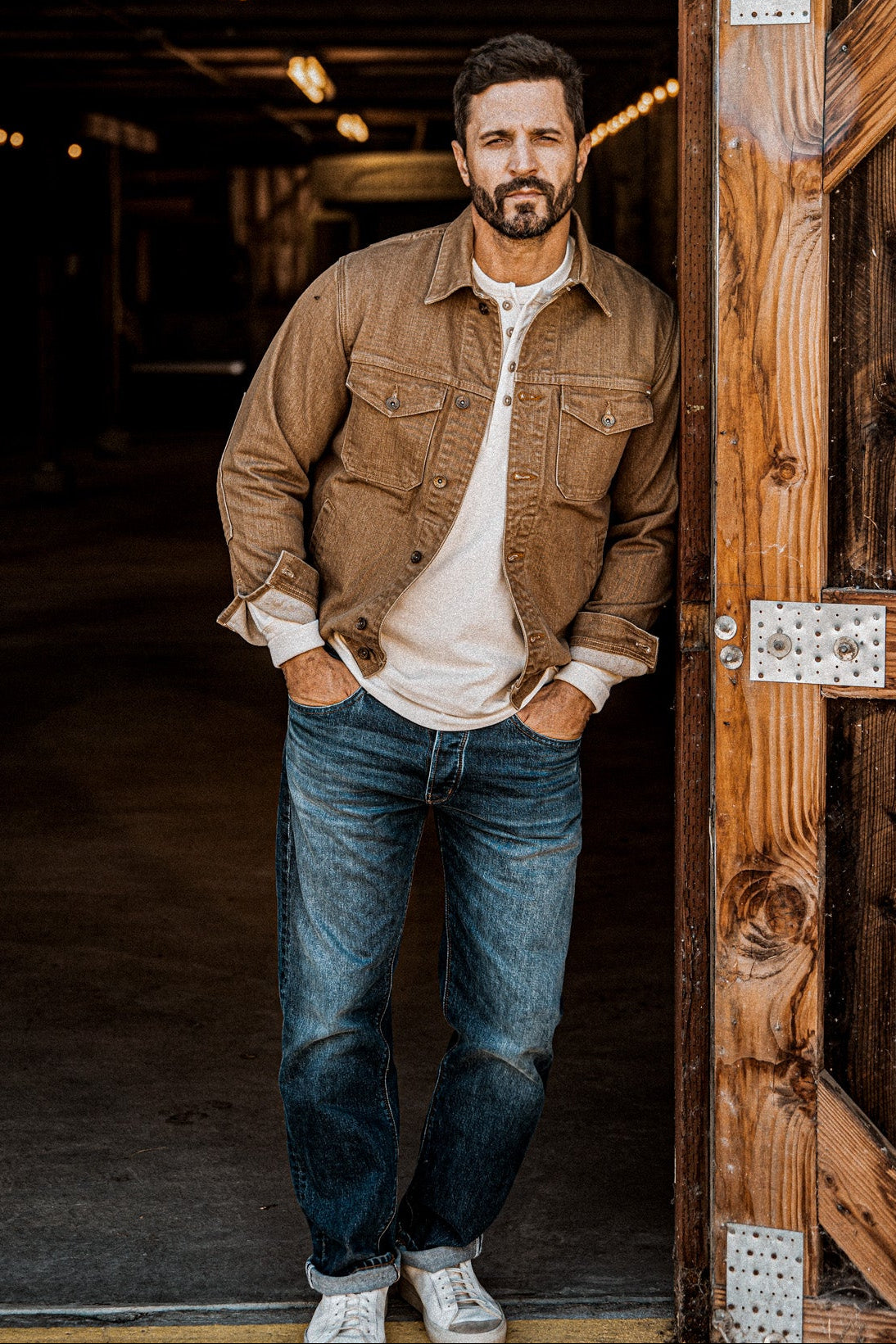 Men | Artcher Jacket | 14oz Broken Twill Denim - Wheat