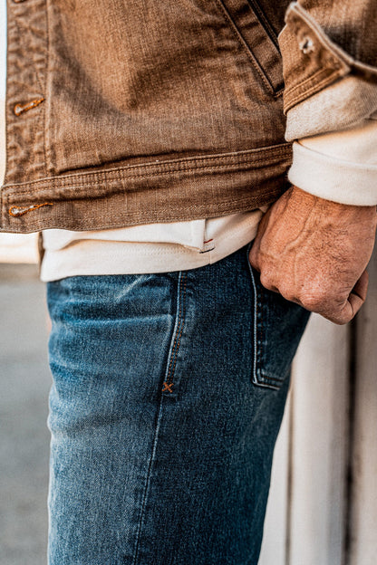 Men | Artcher Jacket | 14oz Broken Twill Denim - Wheat