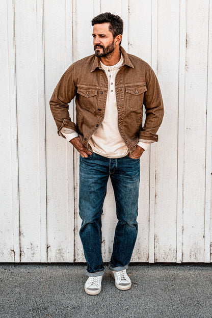 Men | Artcher Jacket | 14oz Broken Twill Denim - Wheat