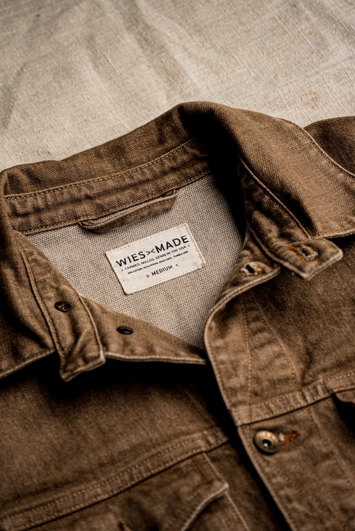 Men | Artcher Jacket | 14oz Broken Twill Denim - Wheat