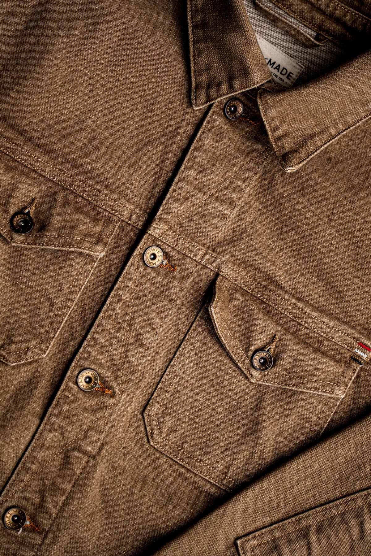 Men | Artcher Jacket | 14oz Broken Twill Denim - Wheat