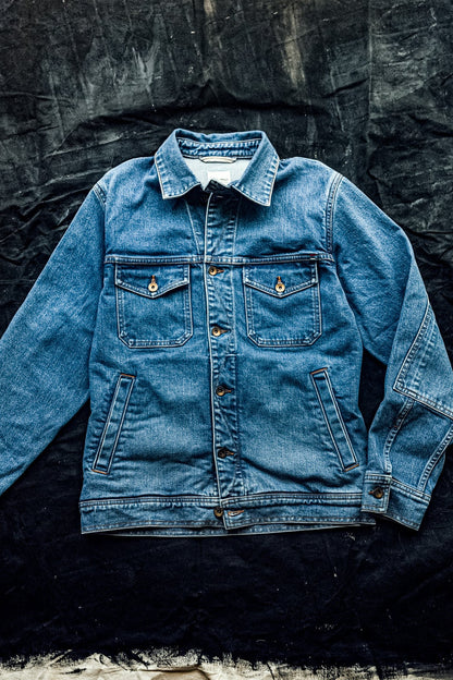 Men | Artcher Jacket | 14oz Broken Twill Denim - Salt