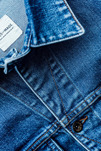 Men | Artcher Jacket | 14oz Broken Twill Denim - Salt