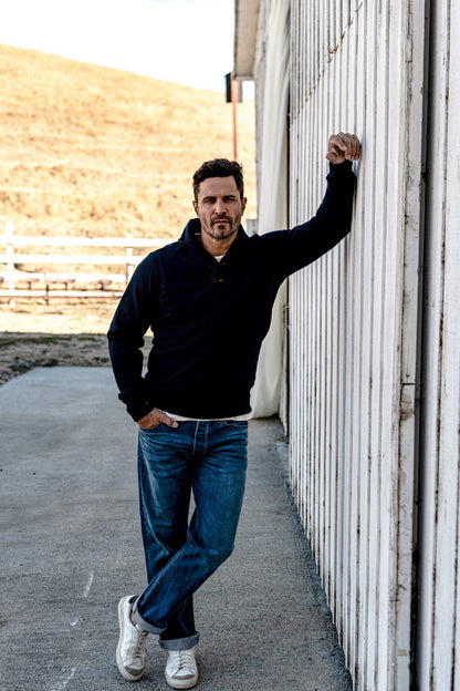 Men | Bodega Shawl Pullover | 14oz 100% Cotton French Terry - Basalt