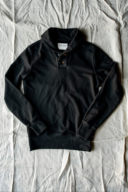 Men | Bodega Shawl Pullover | 14oz 100% Cotton French Terry - Basalt