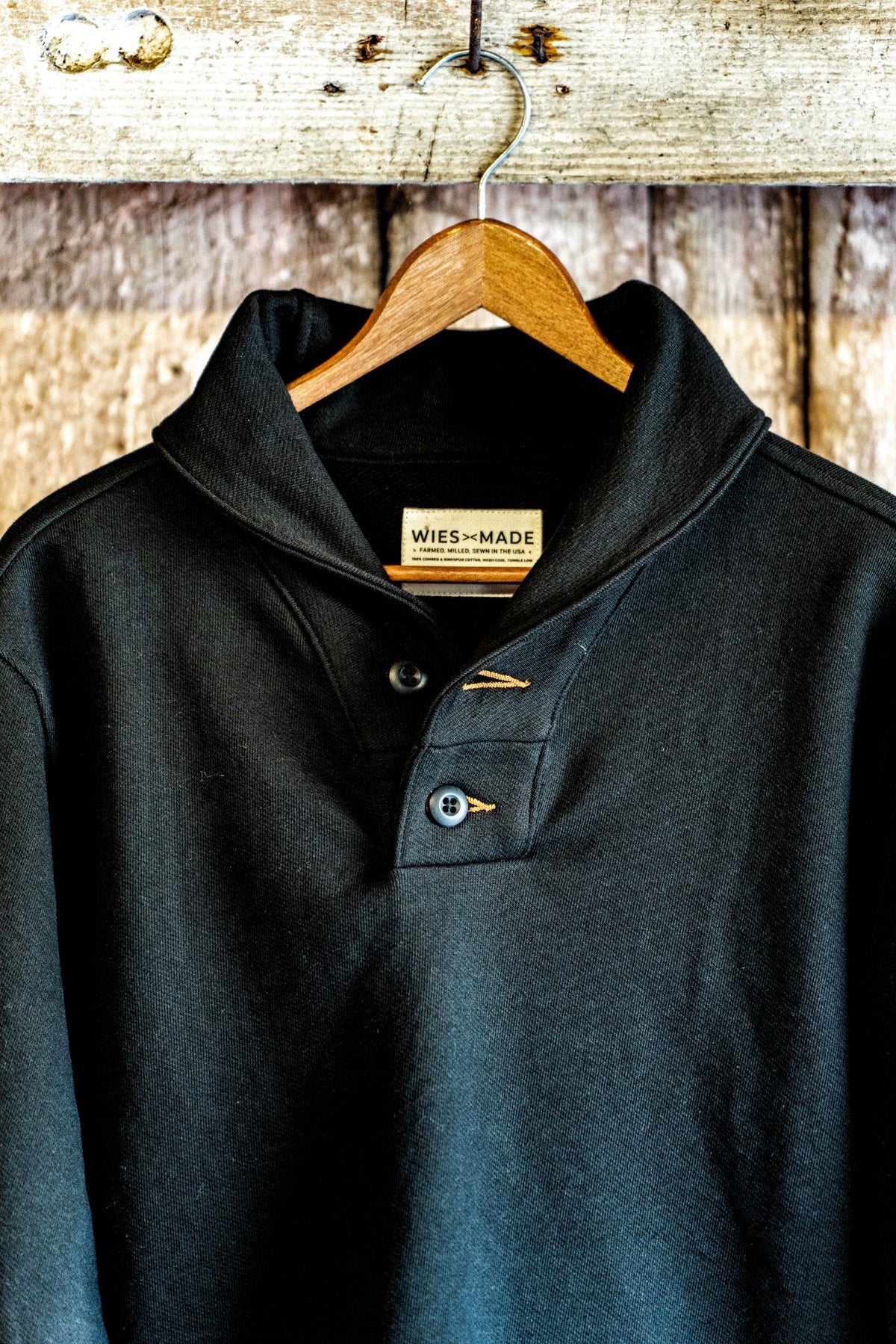 Men | Bodega Shawl Pullover | 14oz 100% Cotton French Terry - Basalt