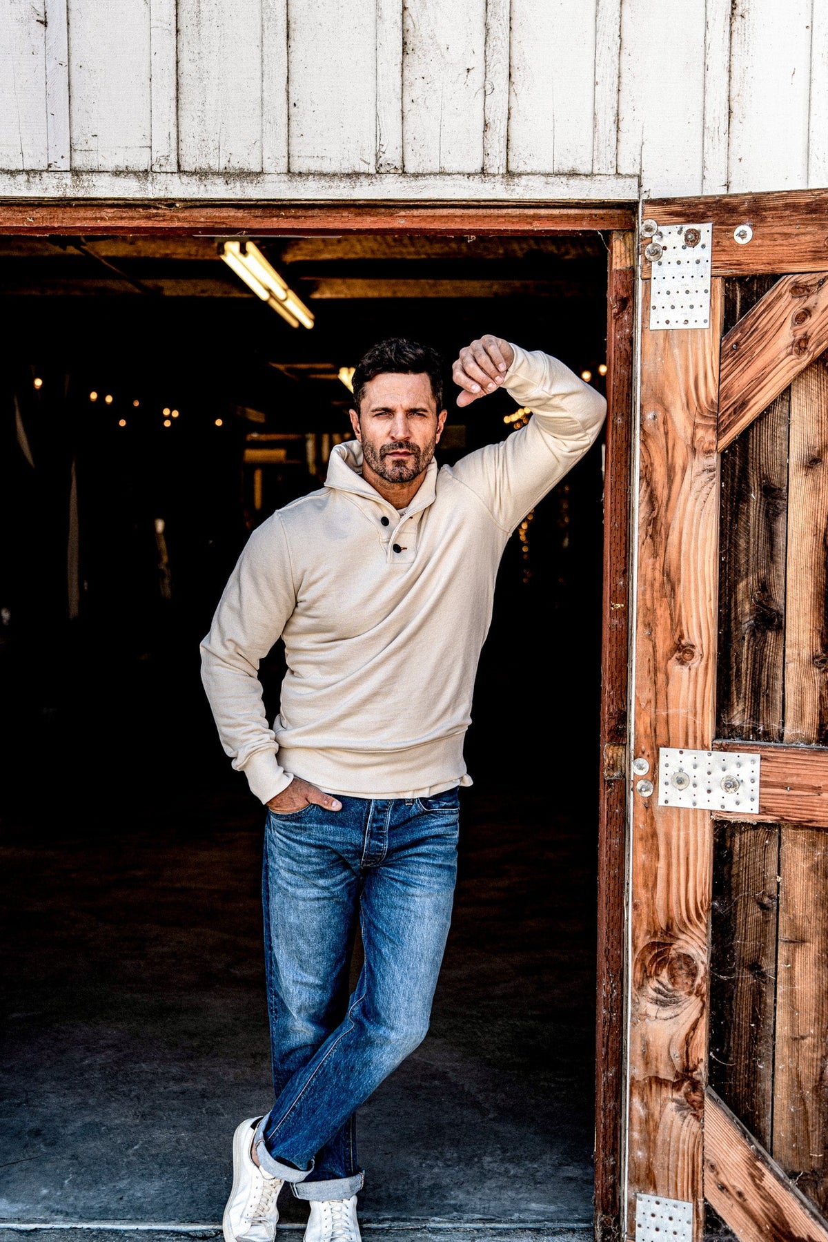 Men | Bodega Shawl Pullover | 14oz 100% Cotton French Terry - Natural