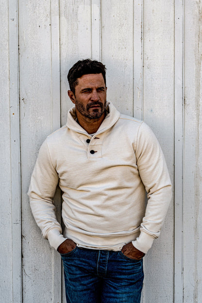 Men | Bodega Shawl Pullover | 14oz 100% Cotton French Terry - Natural