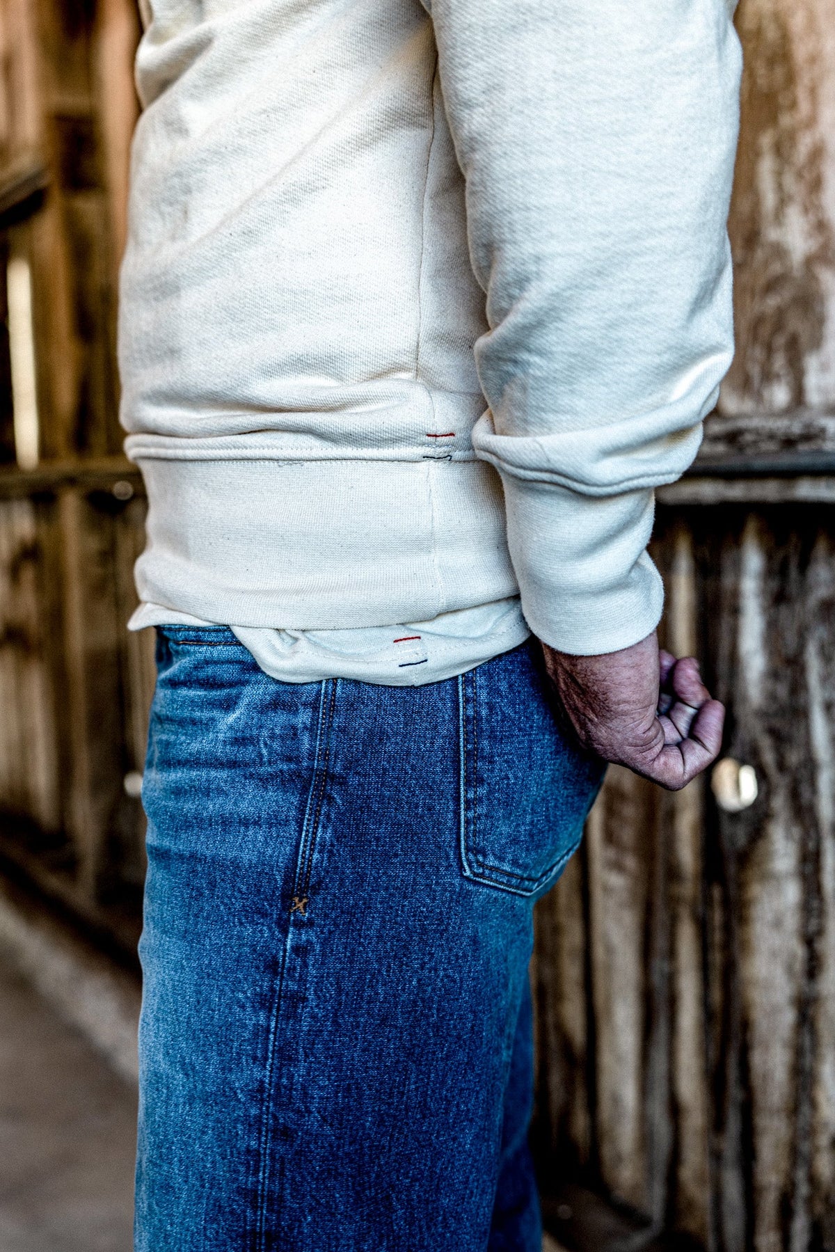 Men | Bodega Shawl Pullover | 14oz 100% Cotton French Terry - Natural