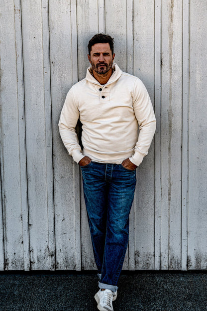 Men | Bodega Shawl Pullover | 14oz 100% Cotton French Terry - Natural
