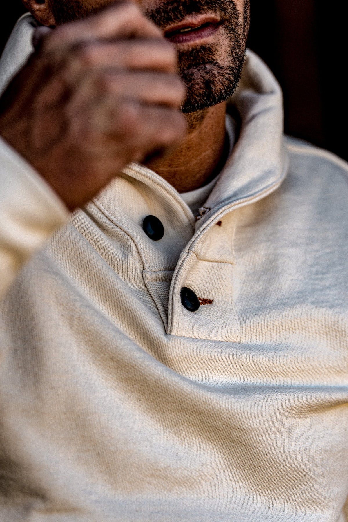 Men | Bodega Shawl Pullover | 14oz 100% Cotton French Terry - Natural