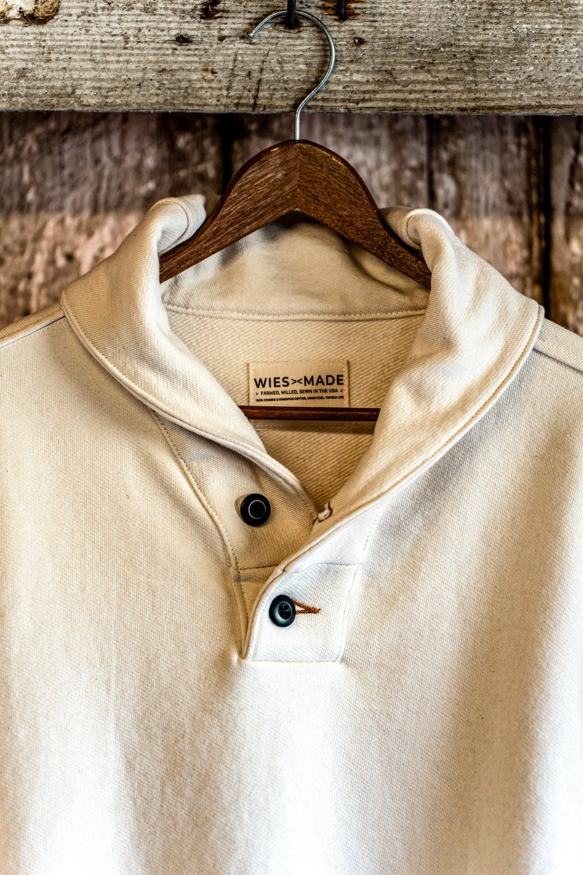 Men | Bodega Shawl Pullover | 14oz 100% Cotton French Terry - Natural