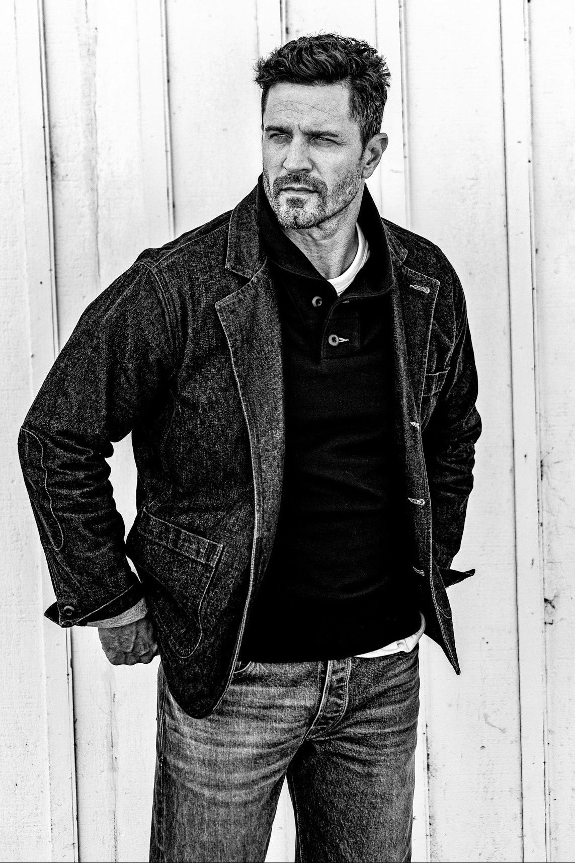 Men | Bodega Shawl Pullover | 14oz 100% Cotton French Terry - Navy
