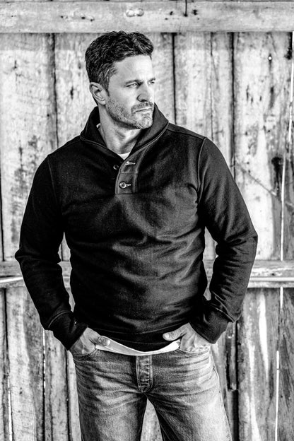 Men | Bodega Shawl Pullover | 14oz 100% Cotton French Terry - Navy