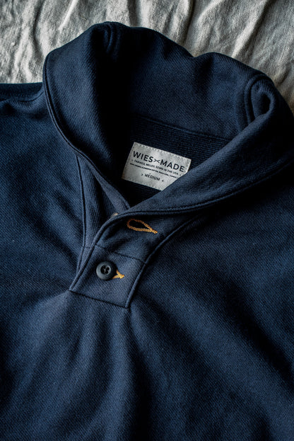 Men | Bodega Shawl Pullover | 14oz 100% Cotton French Terry - Navy