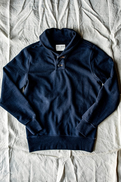Men | Bodega Shawl Pullover | 14oz 100% Cotton French Terry - Navy