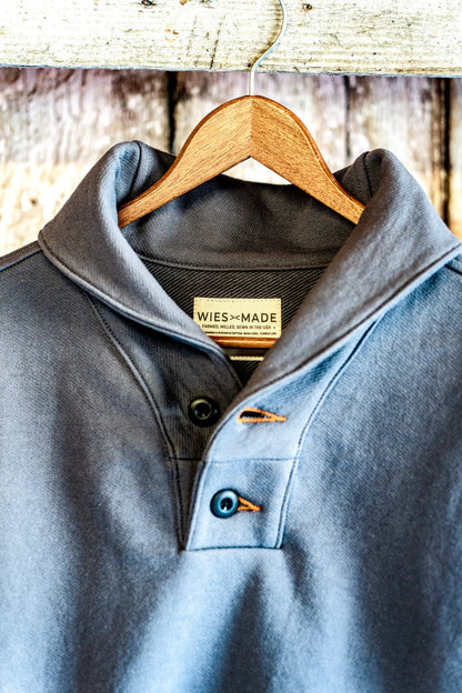 Men | Bodega Shawl Pullover | 14oz 100% Cotton French Terry - Pebble