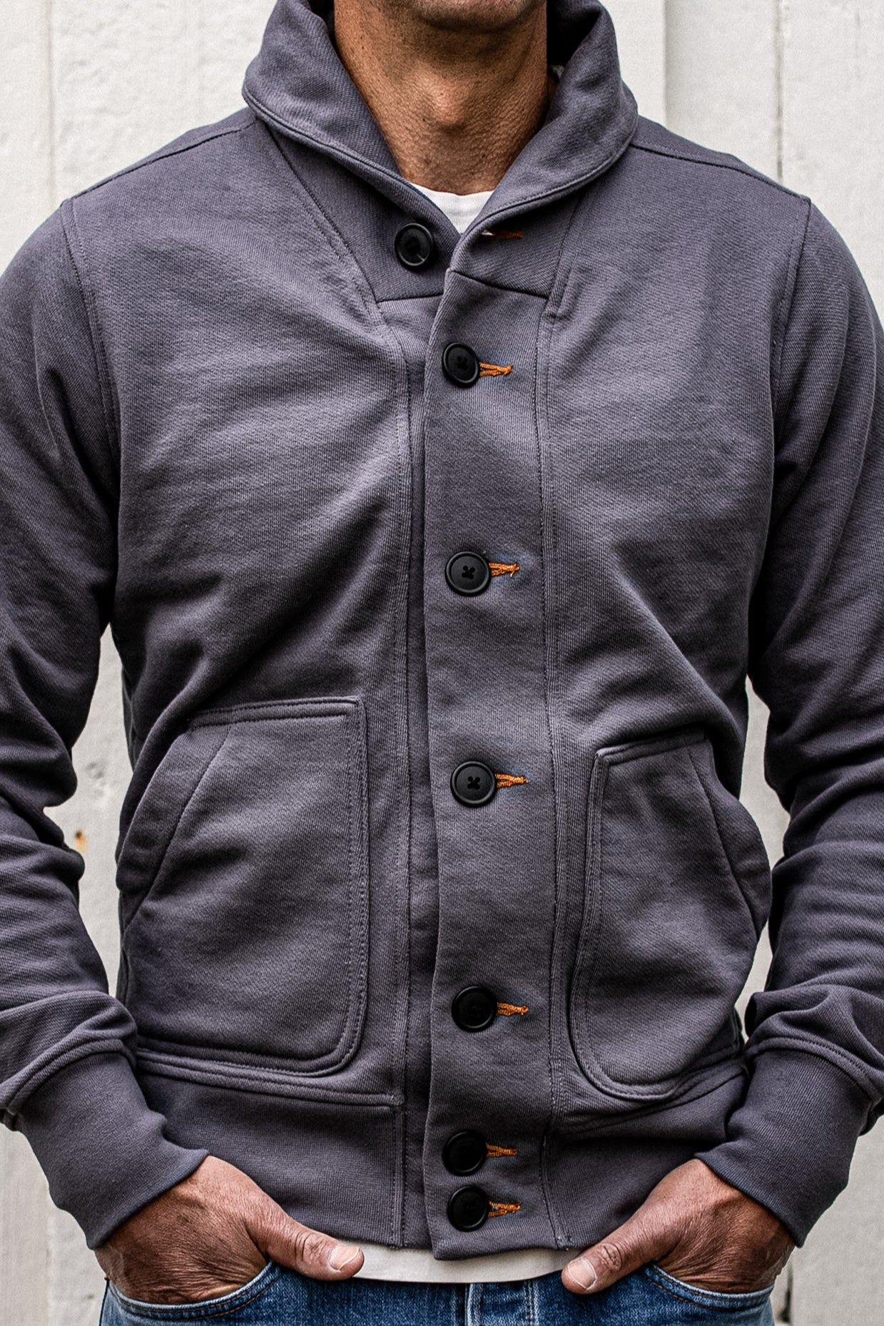 Bodega Cardigan French Terry Shawl Collar Cardigan