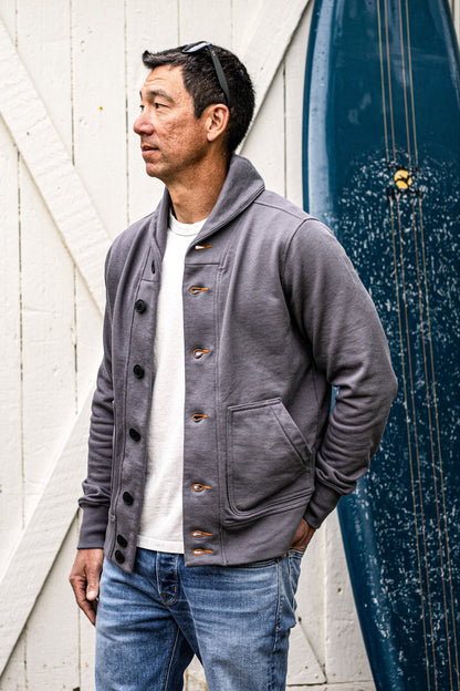 Bodega Cardigan French Terry Shawl Collar Cardigan