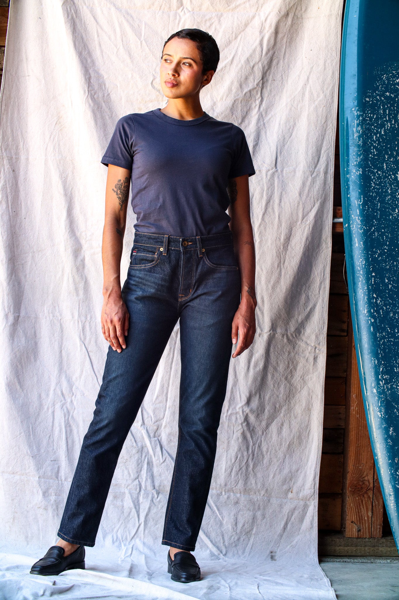 Elise Fit Jean | Ocean Wash Mid Rise Slim Fit