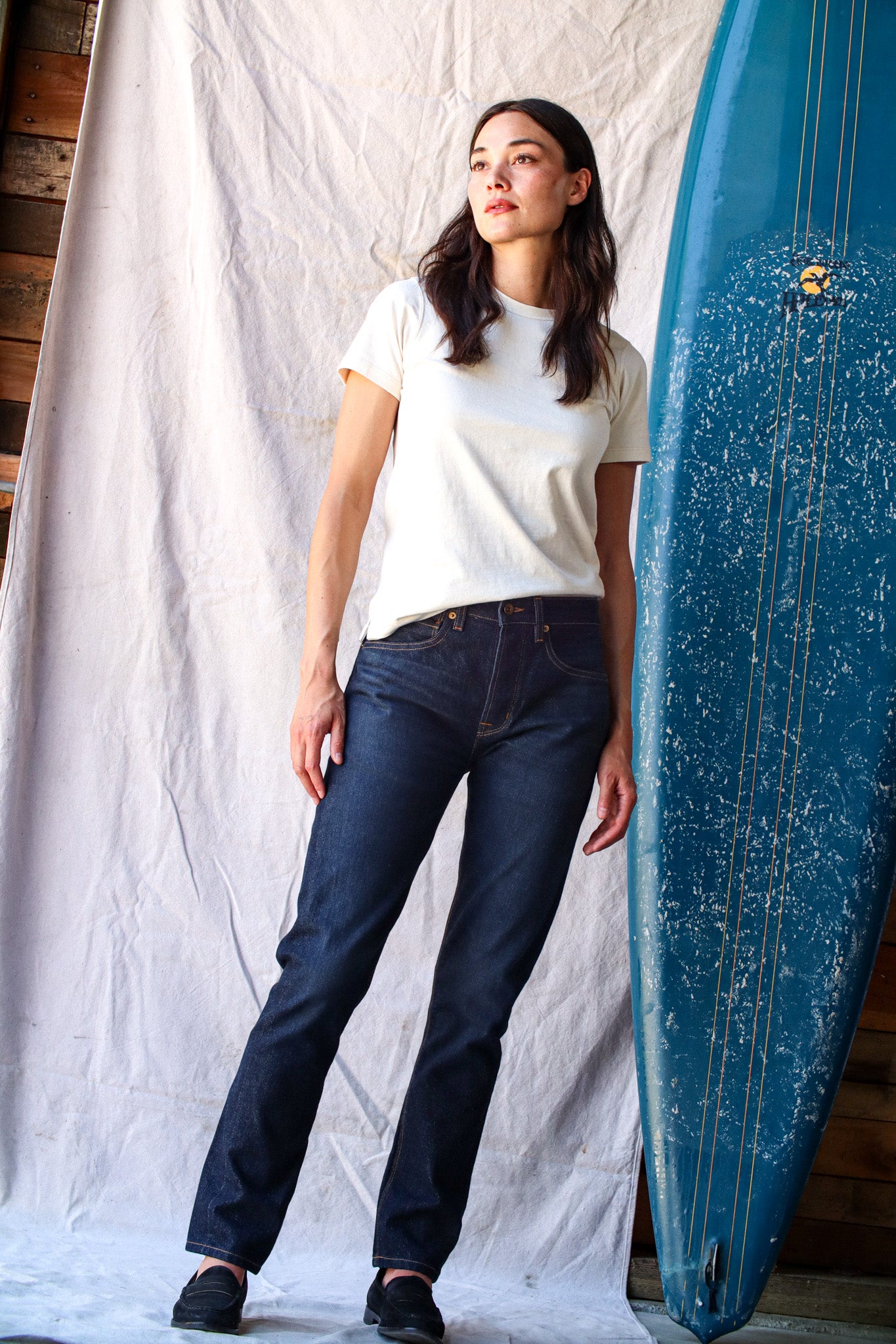 Elise Fit Jean | Ocean Wash Mid Rise Slim Fit