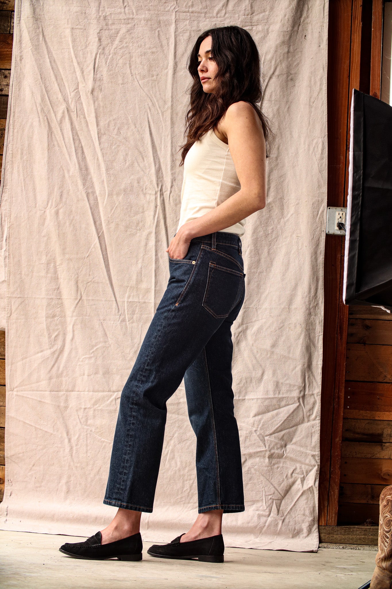 Elise Fit Jean | Ocean Wash Mid Rise Slim Fit