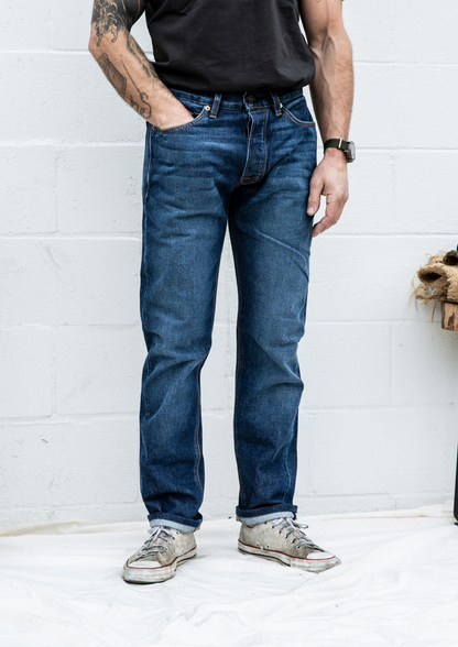 Jack Fit Jeans | Washed Selvedge Denim Straight Cut