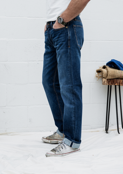 Jack Fit Jeans | Washed Selvedge Denim Straight Cut