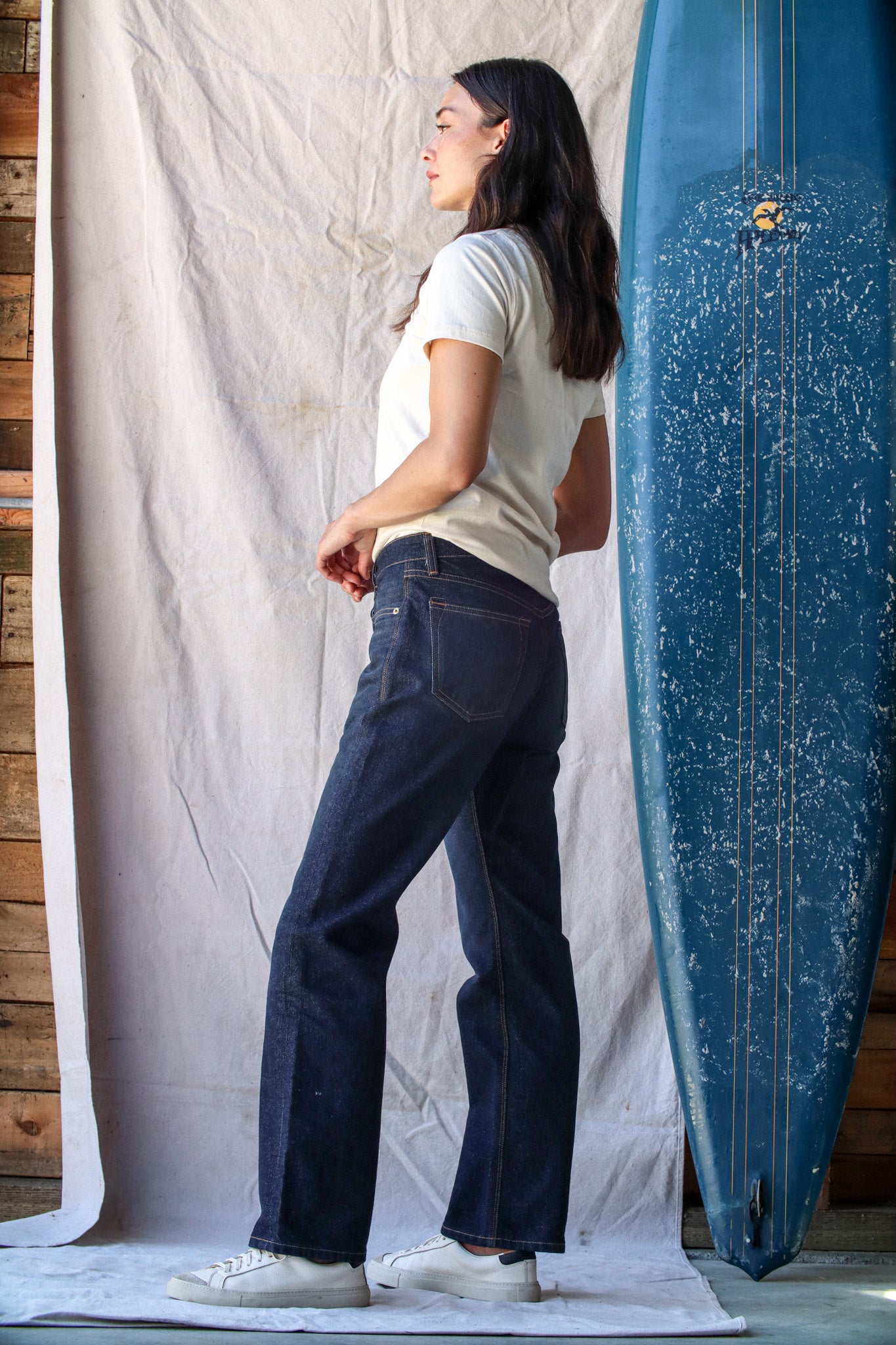 Jackie Fit Jean | Ocean Wash Mid Rise Wide Leg