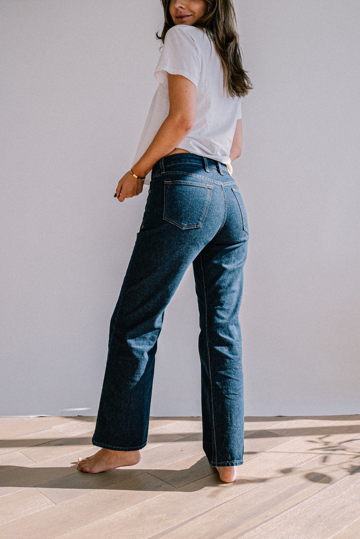 Jackie Fit Jean | Ocean Wash Mid Rise Wide Leg