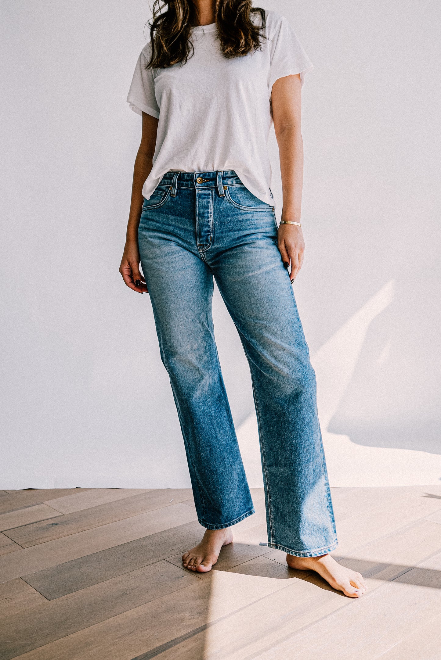 Jackie Fit Jean | Salt Wash Mid Rise Wide Leg