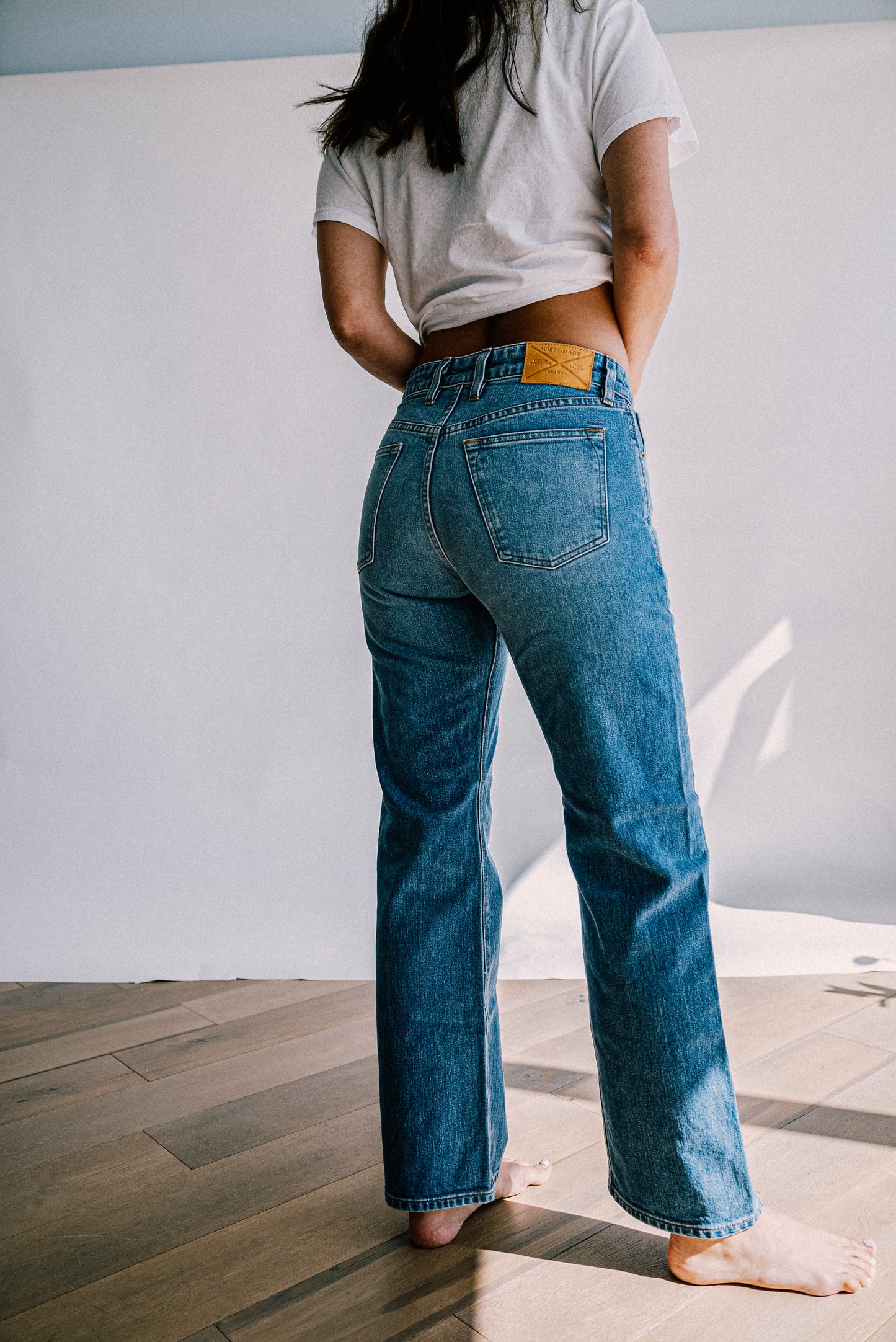 Jackie Fit Jean | Salt Wash Mid Rise Wide Leg