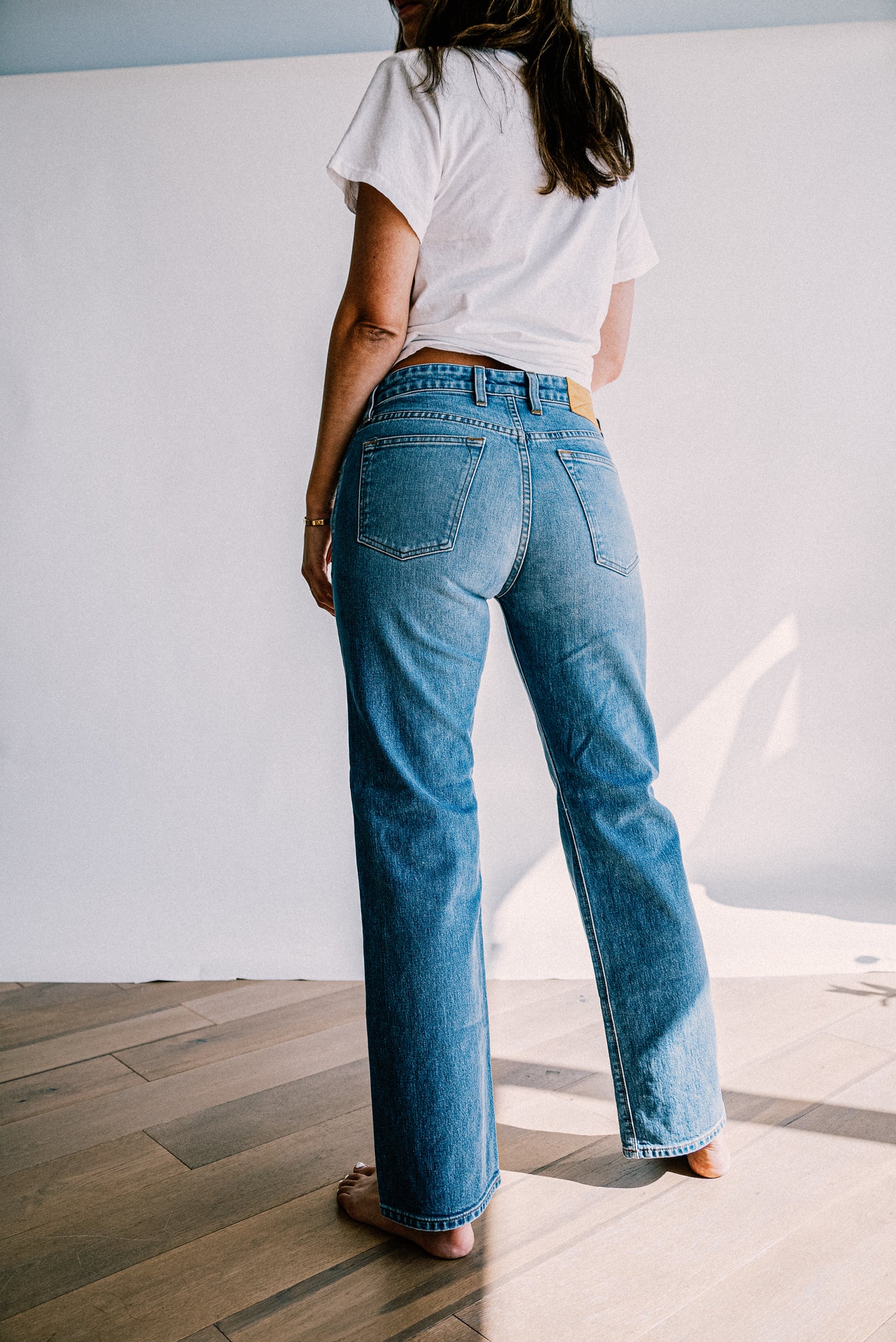 Jackie Fit Jean | Salt Wash Mid Rise Wide Leg