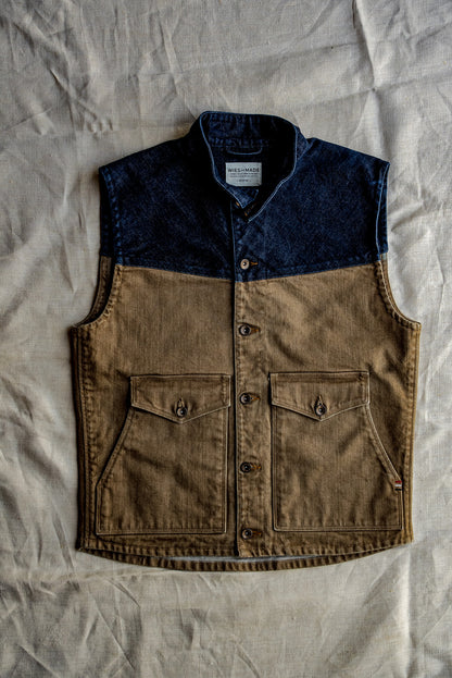 Men | James Vest | 14oz Broken Twill Denim - Wheat