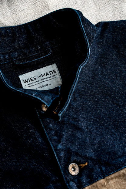Men | James Vest | 14oz Broken Twill Denim - Wheat